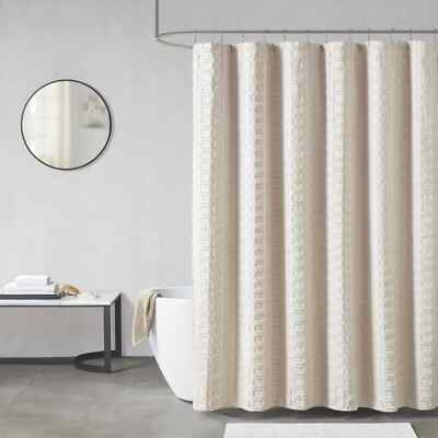 Madison Park Metro Natural Woven Clipped Solid 72