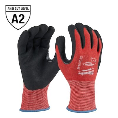 Milwaukee Tool 48-22-8927 Cut Level 2 Nitrile Dipped Gloves - Large, A2 Cut-image