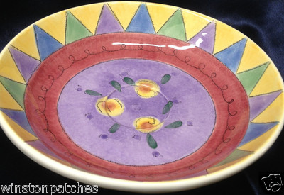 SANGO SUE ZIPKIN THE SWEET SHOPPE CHIP & DIP LARGE BOWL YELLOW, RED & VIOLET-image