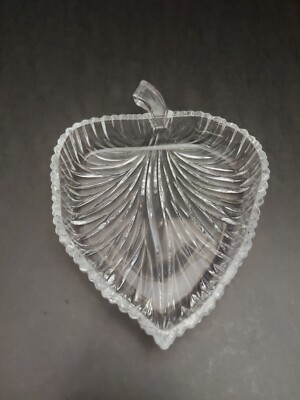 Mikasa Studio Nova Summer Leaf Crystal Tray. Great Gift. -image
