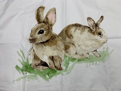 Pottery Barn Pasture Bunny Spring Pillow Cover White 14