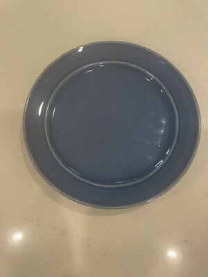 Set of (4) Pottery Barn Cambria Ocean Blue Dinner Plates-image
