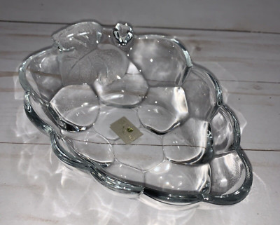 Clear Candy Dish Studio Nova Bowl Bunch of Grapes Shaped Japan-image