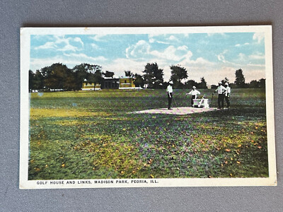 IL, Illinois, Peoria, Madison Park Golf House And Links, Golfers, ca 1920-image