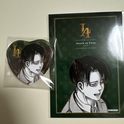 Attack on Titan Valentine Heart-Shaped Can Badge Levi --image