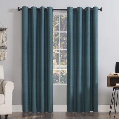 Sun Zero Columbia Thermal Insulated 100% Blackout Grommet Curtain Single Panel-image