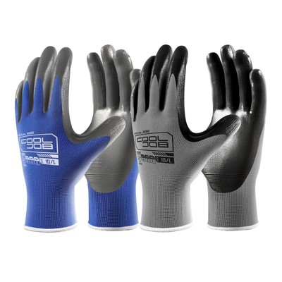 10 Pairs Nitrile Dipped Safety Work Gloves with Grip, Non-slip Rubber Coated ...-image