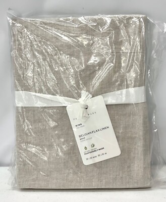 NEW Pottery Barn Belgian Flax Linen Sham~Flax~KING-image