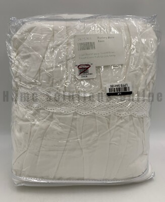 Pottery Barn Teen Love Shack Fancy Sweet Bows Duvet Ivory Full Queen #Q56H-image
