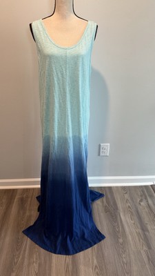 Natural Reflections Ombré Dip Dyed Maxi Dress Women’s Size Large Sleeveless -image