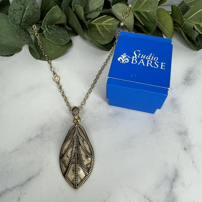 Studio Barse Jasper Gold Tone Long Chain Necklace Enhancer Pendant-image