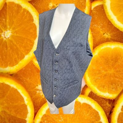Haight & Ashbury Studio Gray Textured Bank Vest Business Professional Wear XL-image