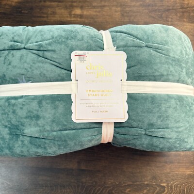 POTTERY BARN KIDS CHRIS LOVES JULIA TUFTED STAR CORDUROY F/Q QUILT & SHAM SET-image