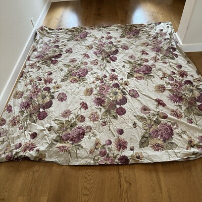 Pottery Barn  Floral  Queen Duvet Cover 100 % Cotton-image