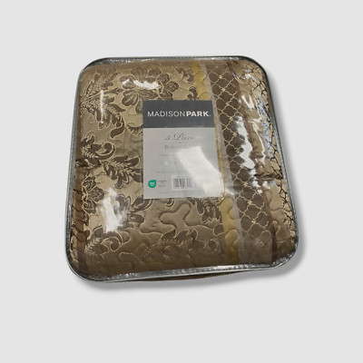 Madison Park Brown Bellagio Quilted 5-Pc. Bedspread Set, King-image