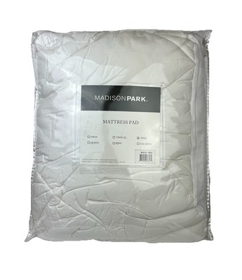 Madison Park White Mattress Bedding Pad Full Size Bed Cover NIP-image