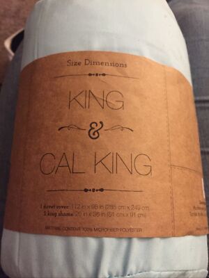 Blue King Size Duvet Cover Set 3 Pieces-image