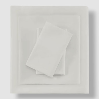 Madison Park White 600 Thread Count Sateen 4 Pc. Sheet Set Size Queen-image