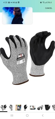 RWG555 Axis Cut Protection Level A4 Foam Nitrile Dipped Workk Glove, Large-image