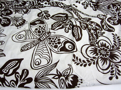 2 Euro Pottery Barn Shams Jacobean Butterflies Botanical 100% Organic Cotton-image