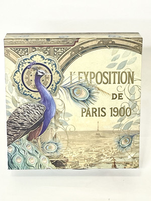Peacock Punch Studio Box L’exposition Paris Storage Decor Decorative Expo Gold-image