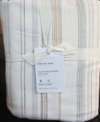 POTTERY BARN Clayton Striped Cotton Duvet Cover - KING/CAL KING-image