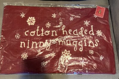 NEW Pottery Barn Elf Cotton Headed Ninny Muggins Lumbar Pillow Cover 16x26 Fast-image