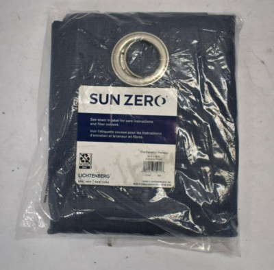 Sun Zero Duran Thermal Insulated Blackout Grommet Curtain Panel Navy Blue-image