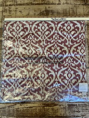 Pottery Barn Ingrid Ikat Print Floral Red Pillow Cover 20