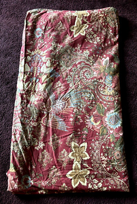 Pottery Barn Clara Floral  Peacock Birds King Duvet Cover-image