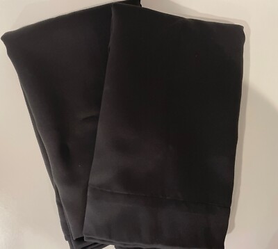 NICETOWN Window Curtains/Drapes With Back Tab/Rod Pockets, Black (W52”*L63”)-image