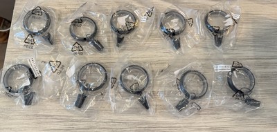 10 Pottery Barn Antique Bronze Quiet Glide CLIP Curtain Round Rings Small .75