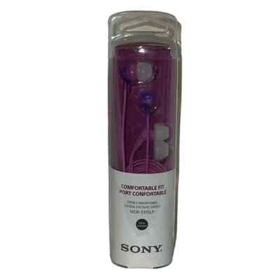 Sony MDR EX15LP Fashion Color EX Series In Ear Earbud Headphones Violet New -image