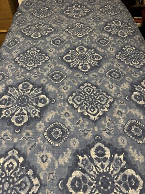 Pottery Barn Giovanna Blue Medallion Queen Full Duvet Cover- Discontinued Print-image