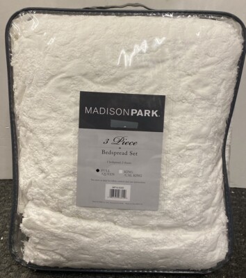 Madison Park 3 Piece Bedspread Set Full/queen MP13-5320 Color White @-image