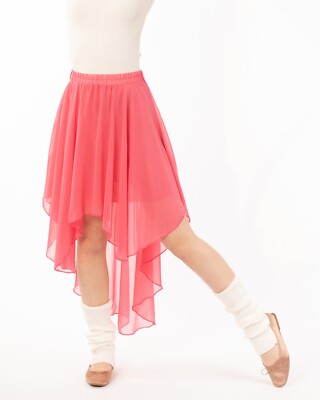 Lady DIP HEM MAXI SKIRT, Dip back maxi skirt Going out skirt pink coral peach-image
