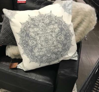 Pottery Barn Erica Medallion Pillow Cover Charcoal Gray 24 sq New More+🦩-image