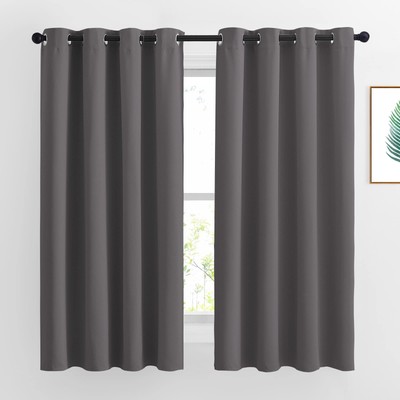 Blackout Curtains for Bedroom 63 inch Length 2 Panels - Window Treatment Ther...-image
