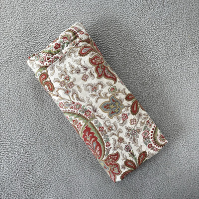 Pottery Barn Charlie Paisley Full/Queen Duvet Cover Organic Cotton Sham Rust Red-image