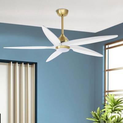Wade Logan® 5 Blade Solid Wood Ceiling Fan With LED Light And Remote Control.-image