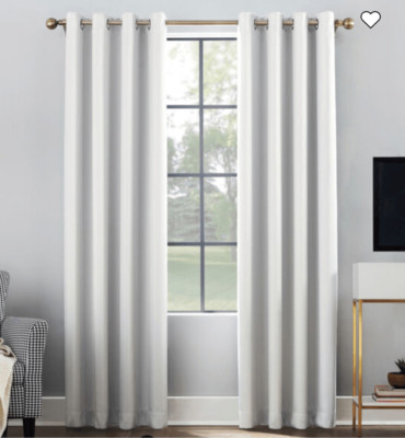 NIB Set of 2 Sun Zero Lichtenberg Pearl Blackout Grommet Curtain Panels-image