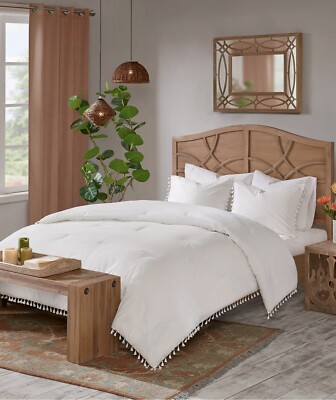 MADISON PARK Lillian Cotton 3-Pc. Comforter Set, Full/Queen, White-image