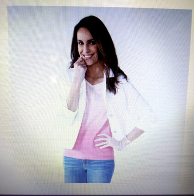 Women's Croft & Barrow Essential V-Neck Tee PINK DIP DYE SIZE L-image