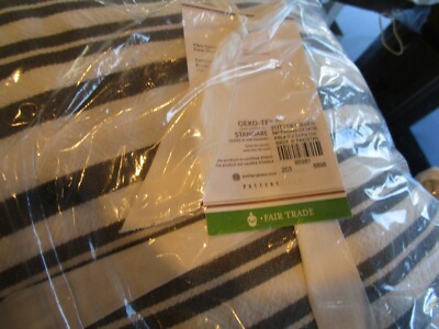 Pottery Barn Antique stripe stripe charcoal  DUVET COVER king  New w tag -image