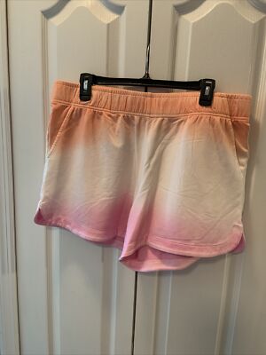 Lilly Pulitzer Kylar Knit Shorts Cantaloupe Dip Dye Sz XL-image