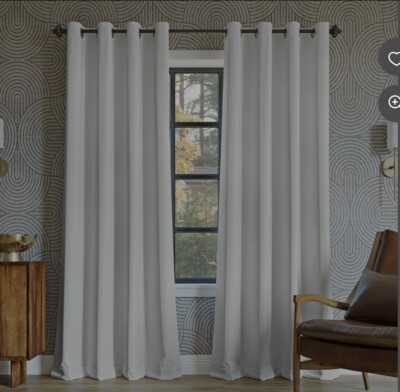 52x120 Sun Zero 100% Blackout Oslo Theater Grade Grommet Curtain Panel Pearl-image