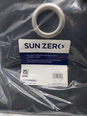 Sun Zero Panel Curtain Grommet 40in x 63in Gray-image