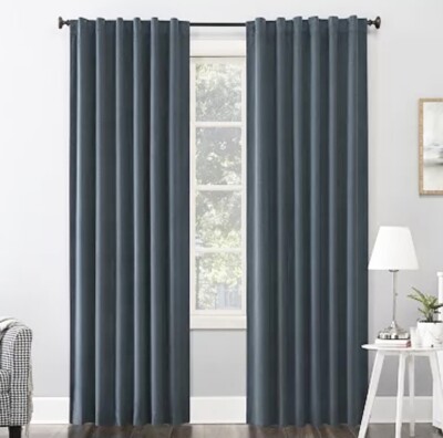 Sun Zero Teal Velvet Amherst Noise Reducing Thermal Blackout Curtain Panel50x96”-image