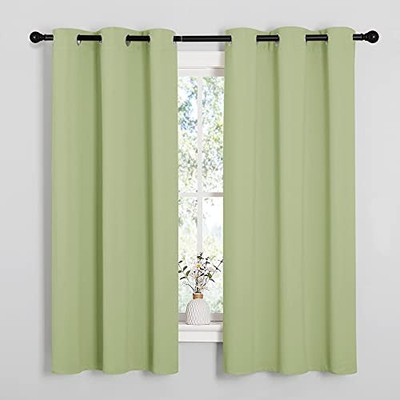 Nursery Essential Thermal Insulated Solid Grommet Top Blackout Curtains/Drape...-image