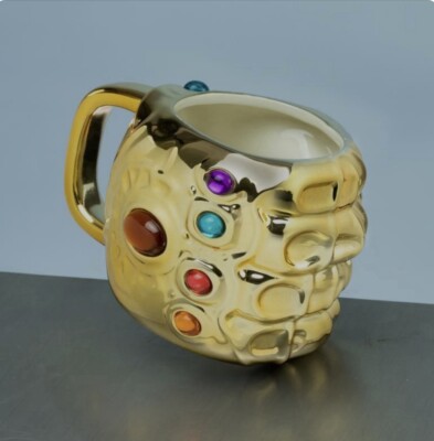 Marvel Studios, Brand New, unused, Gold, Paladone Infiniti Gauntlet Shaped Mug -image